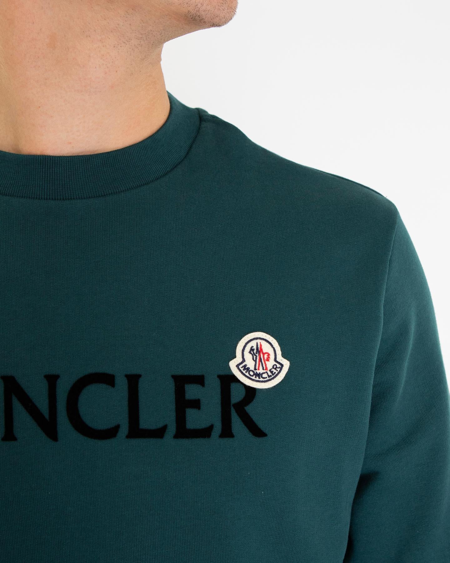 Heren Flocked and Printed Logo Groen
