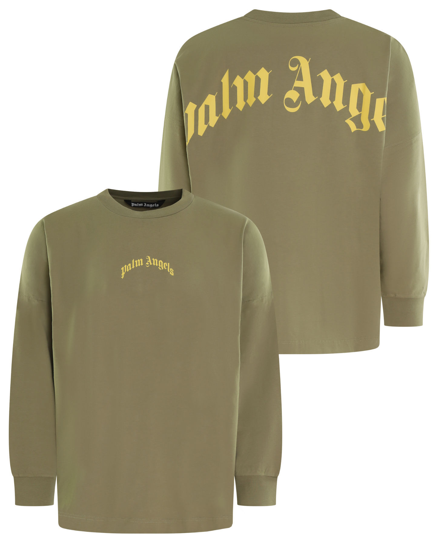 Heren Back Curved Longsleeve Groen