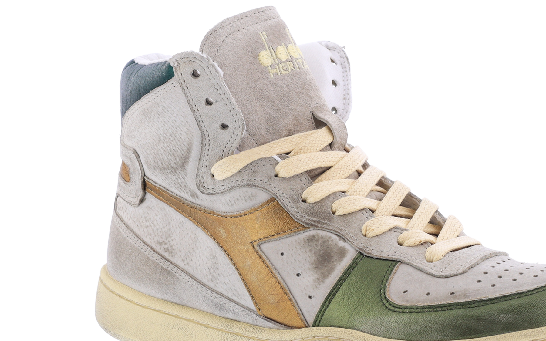 Dames Mi Basket Metal Beige/Groen