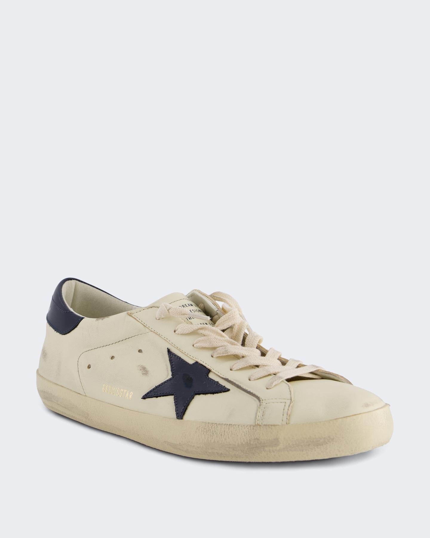Heren Super-Star Sneaker Wit/Blauw