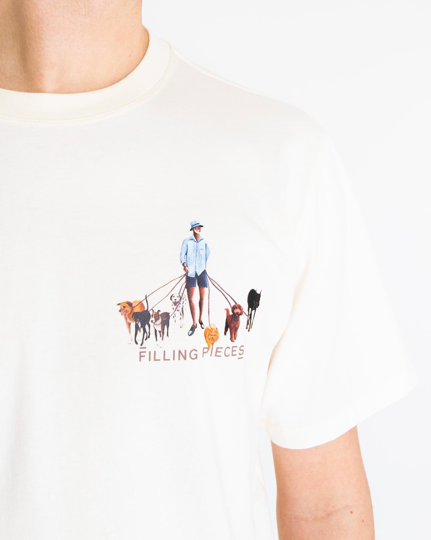 Heren Dog Walker T-Shirt Wit