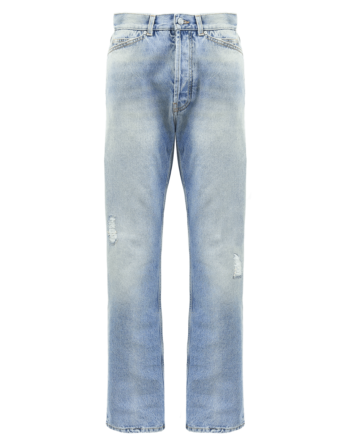 Heren Monogram Loose Jeans Blauw