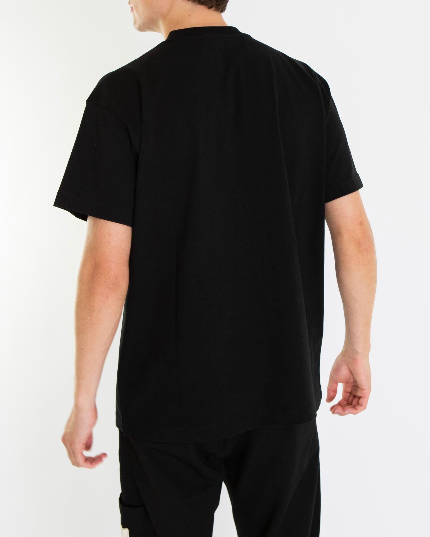 Heren Organic Flower T-Shirt Zwart