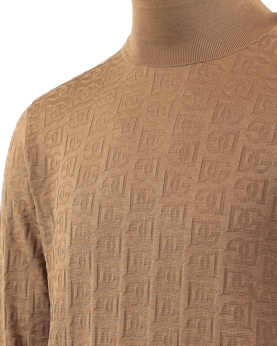 Heren Silk Jacquard DG Logo Beige