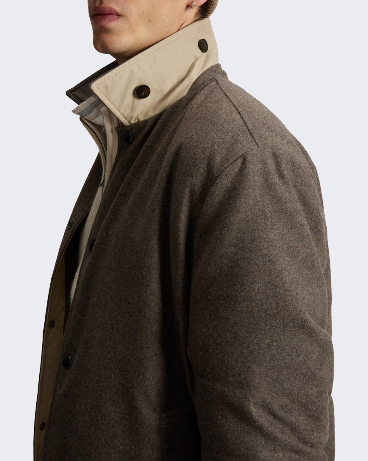 Heren Wool Keating Shirt Jack Grijs