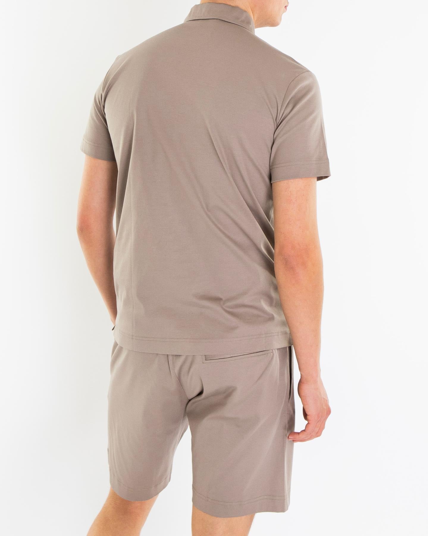 Heren Supima Polo Schiller Grijs