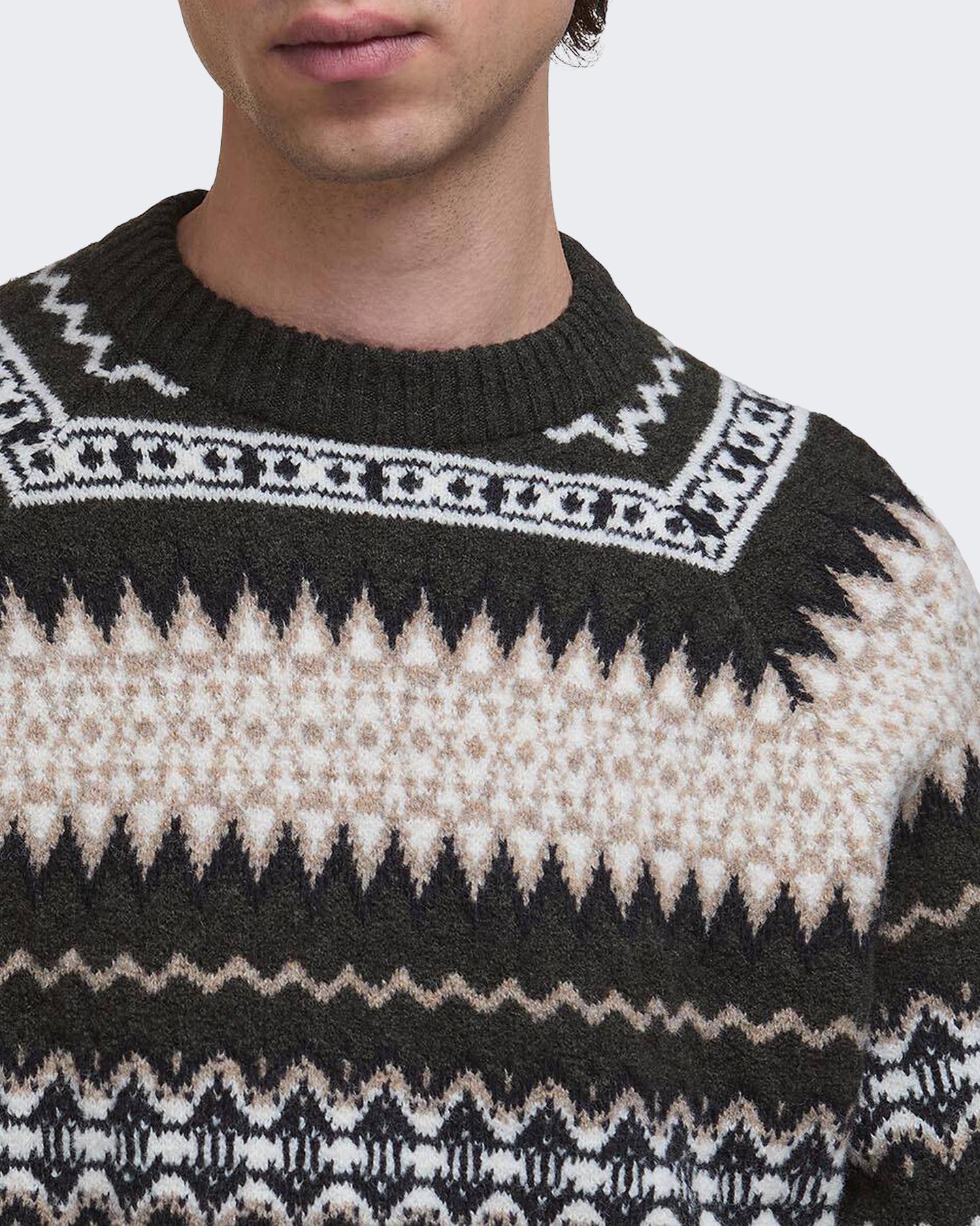 Heren Hase Brushed Fair Isle Sweater