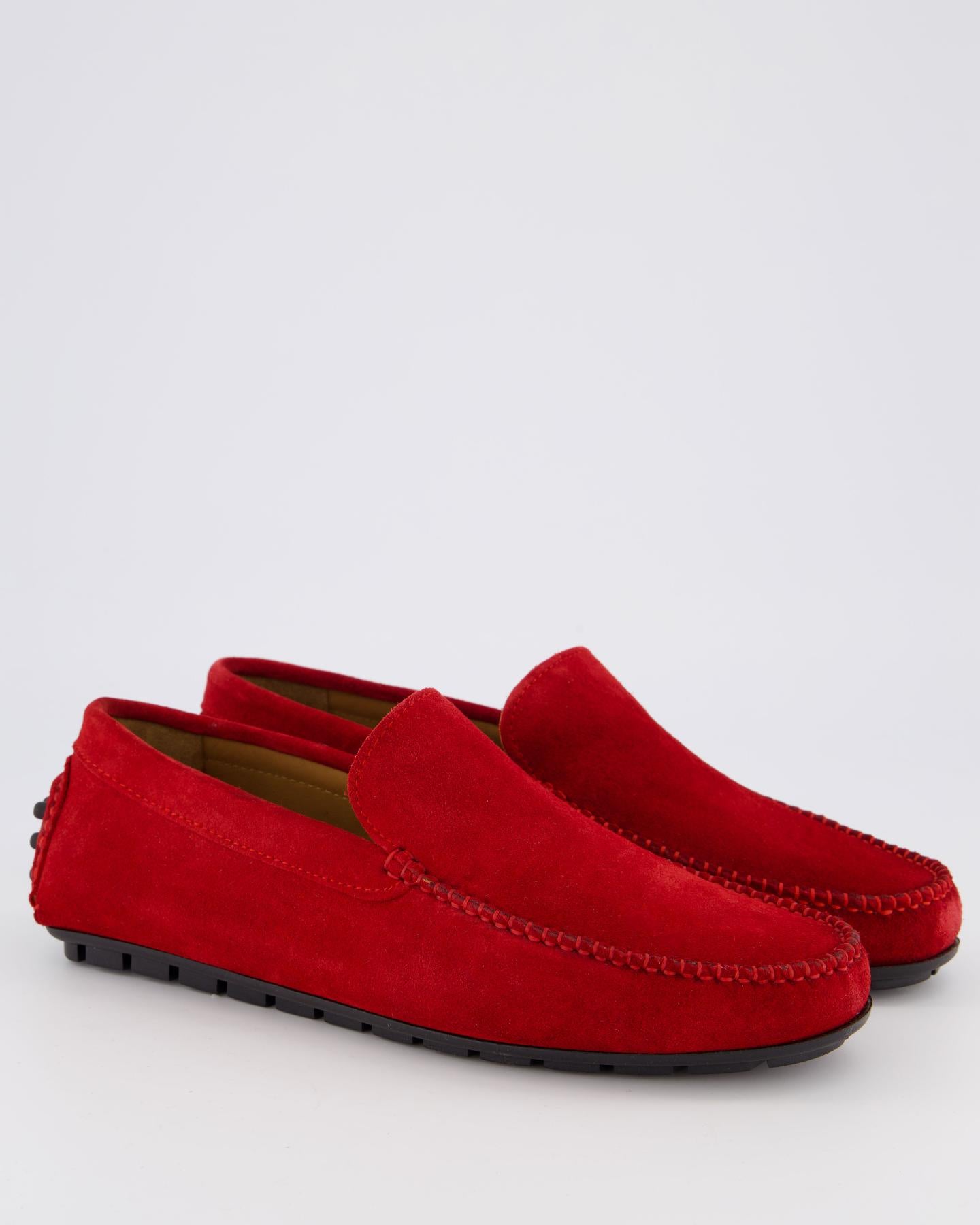 Heren Driver Loafer Rood