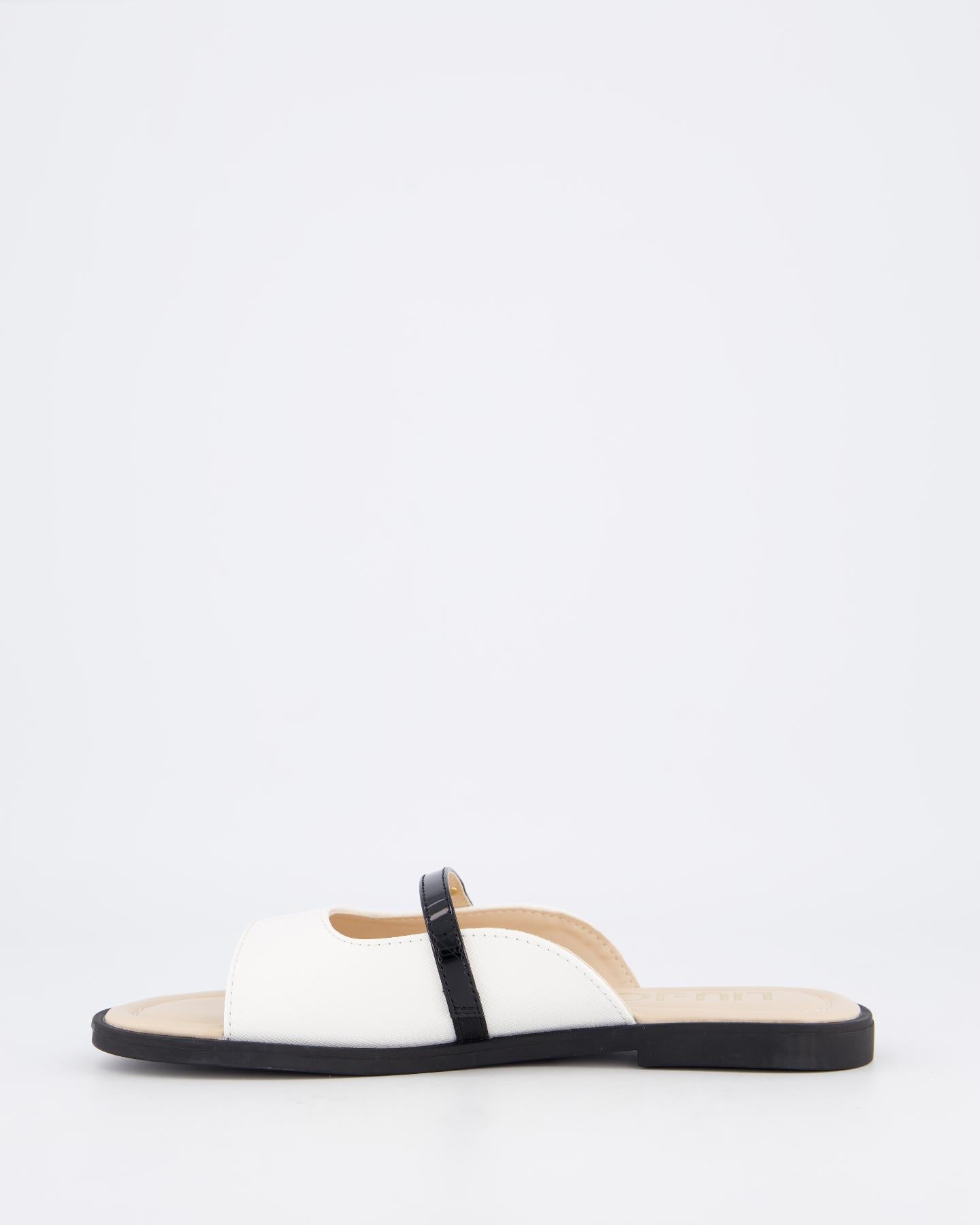 Dames Amira 933 Slippers Wit/Zwart