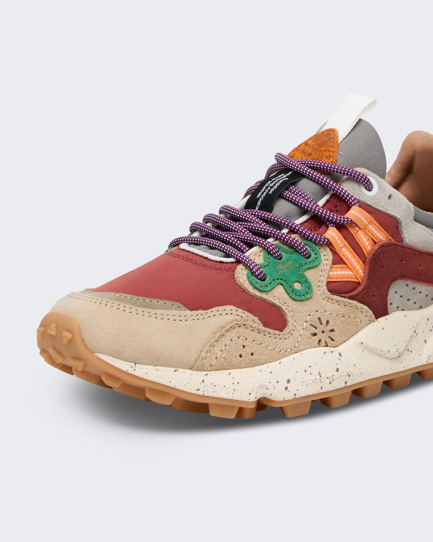 Heren Yamano 3 Sneaker Beige/Rood