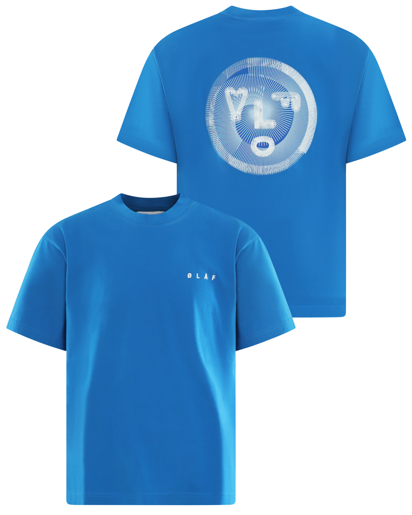 Heren Spiral Face T-Shirt Blauw