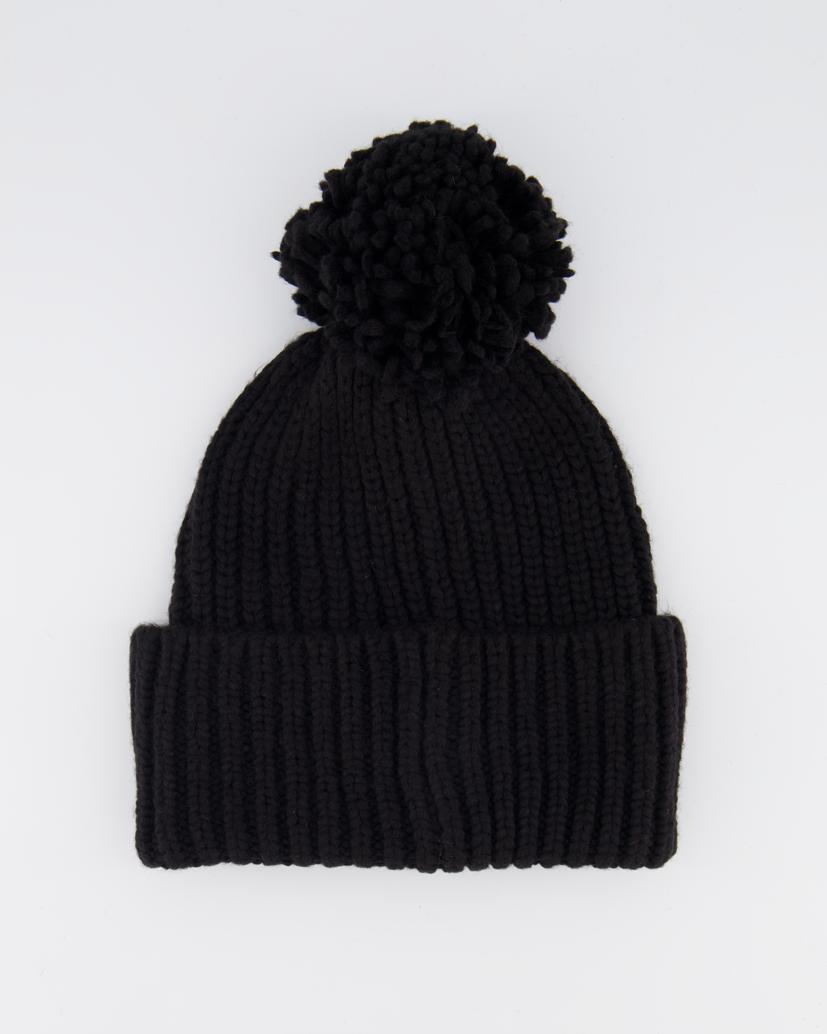 Dames Rib Beanie Zwart