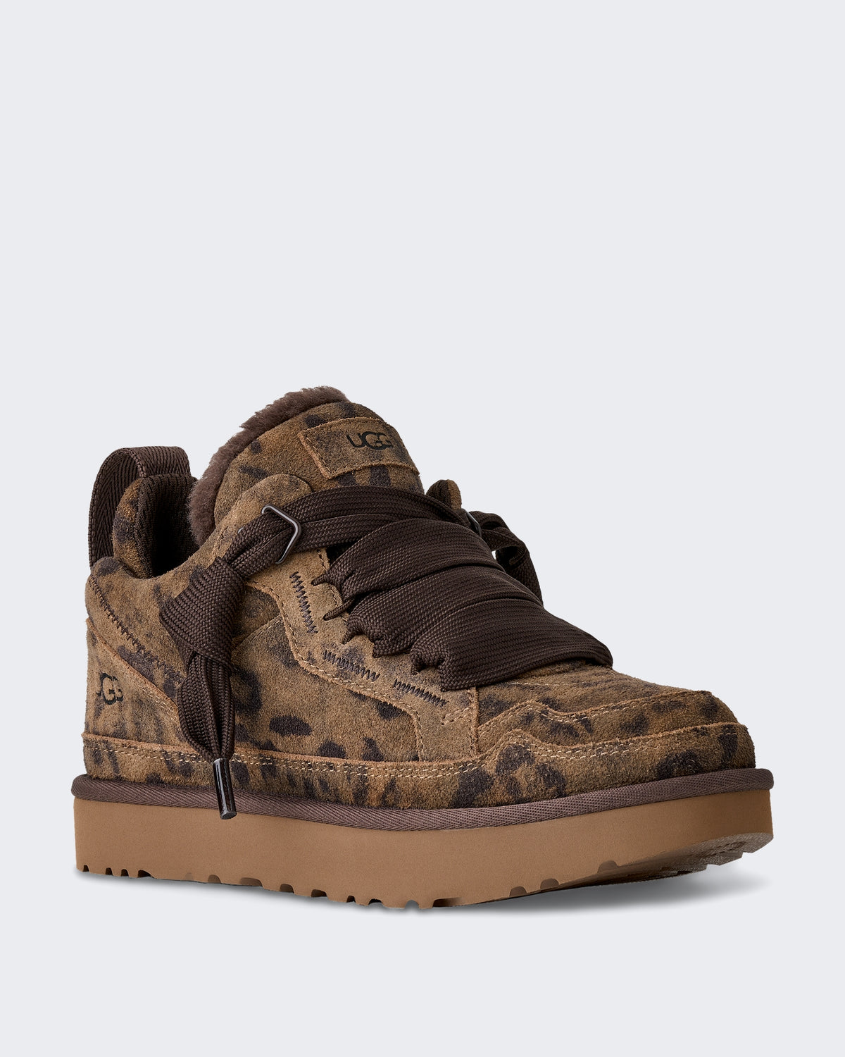 Damen sneaker met gespikkeld patroon en zachte voering Beige