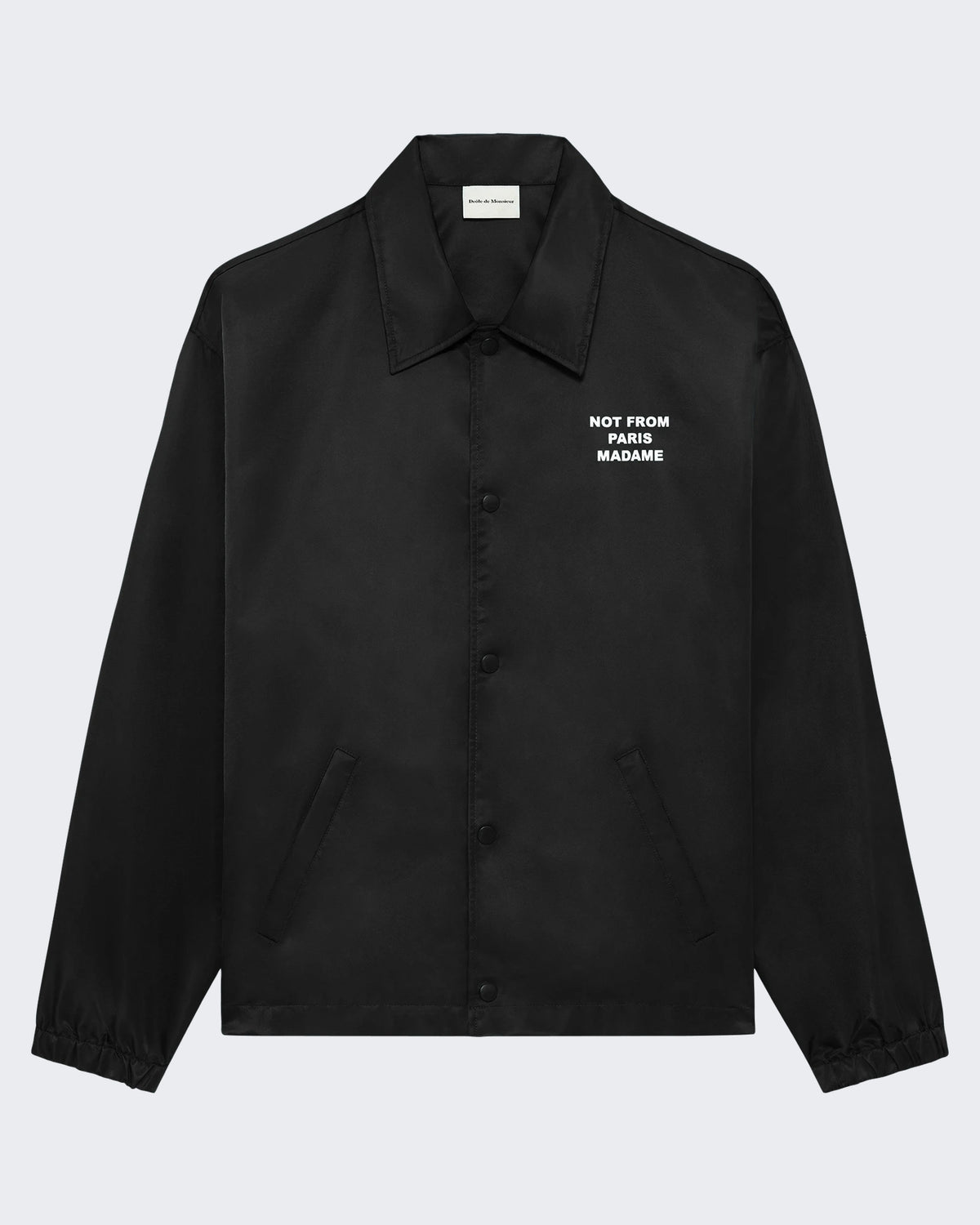 Heren Slogan Jacket Zwart