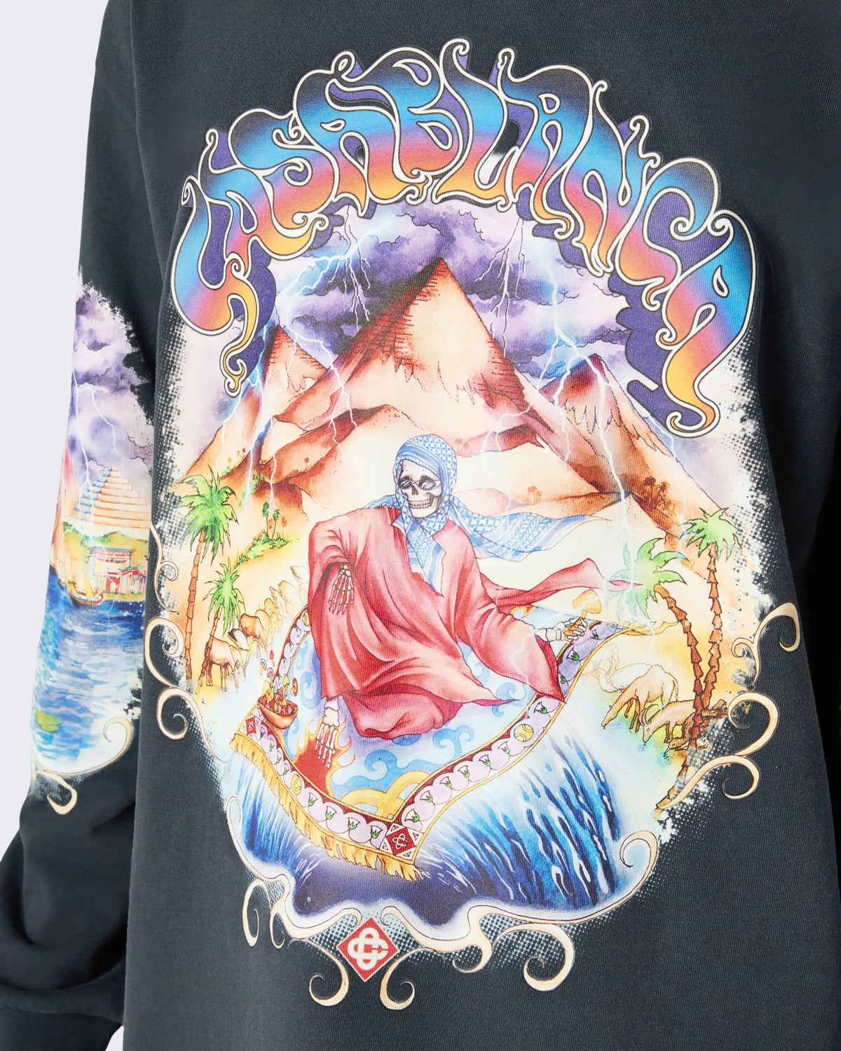 Heren Eveil Ancestral Washed Long Sleeve Tee Eveil Ancestral Blauw