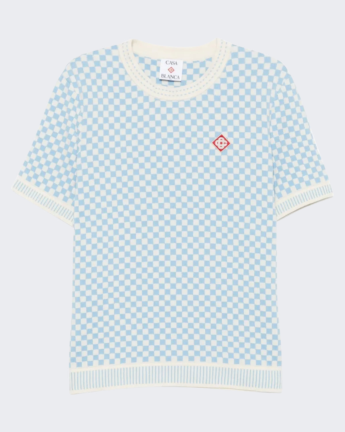 Heren Check Tee Blauw