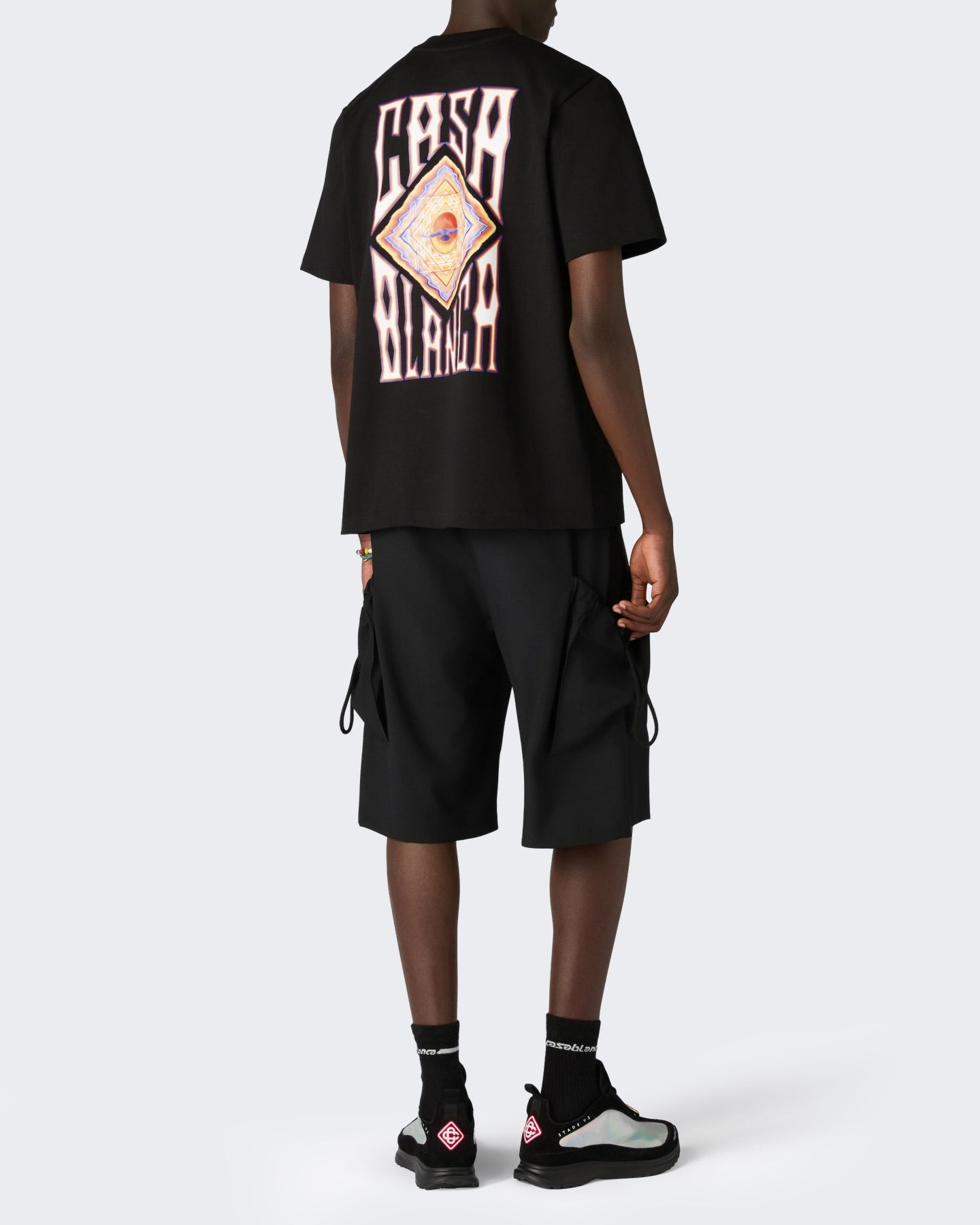 Heren Hermons Mirage Printed Classic T-Shirt Hermons Mirage Zwart