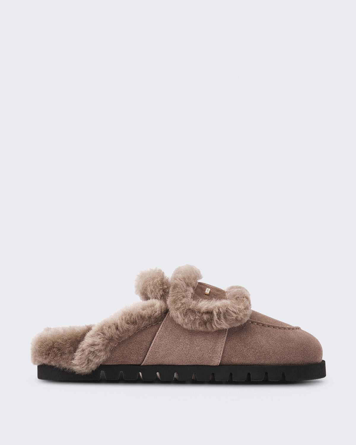 Damen Teddy Furry sneaker met bont Grau