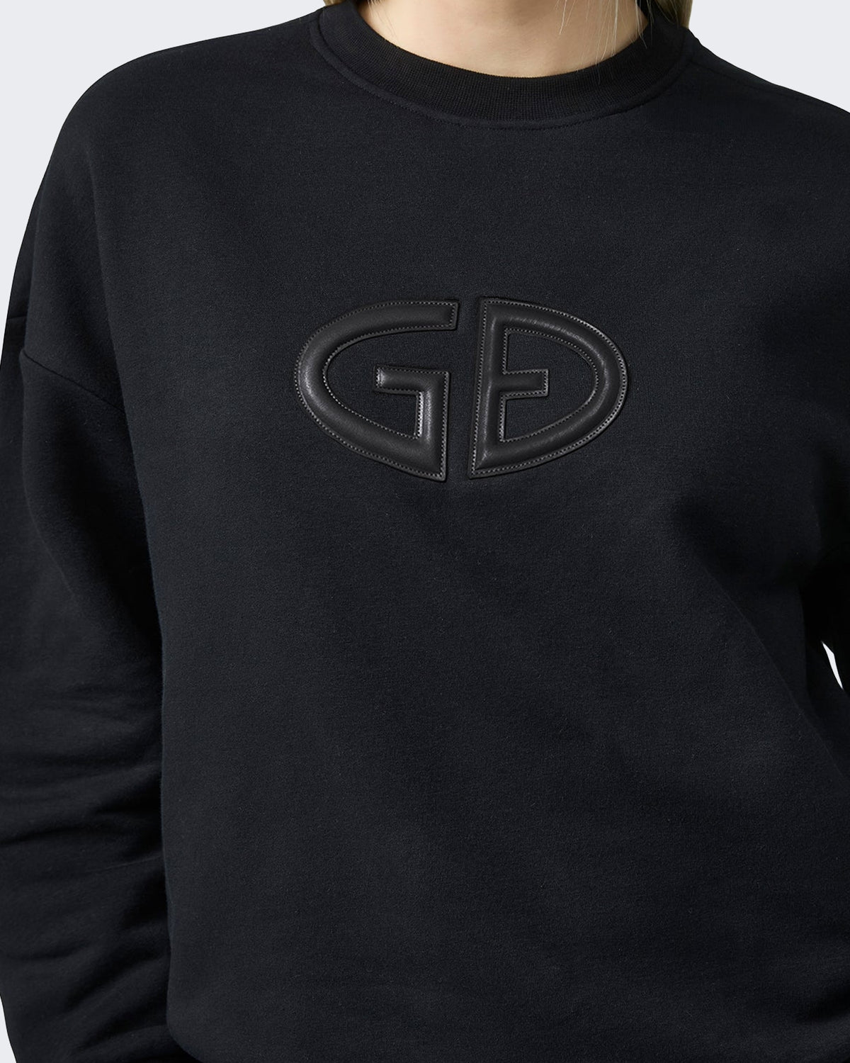 Dames Sweater met ronde hals zwart