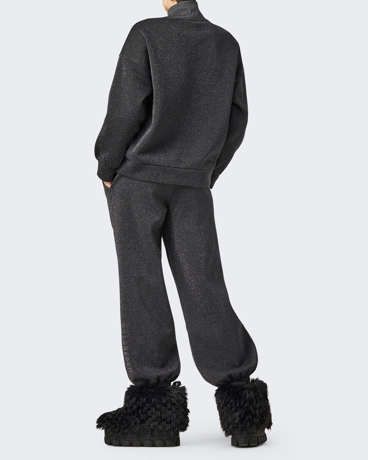 Damen Sweater met col Schwarz