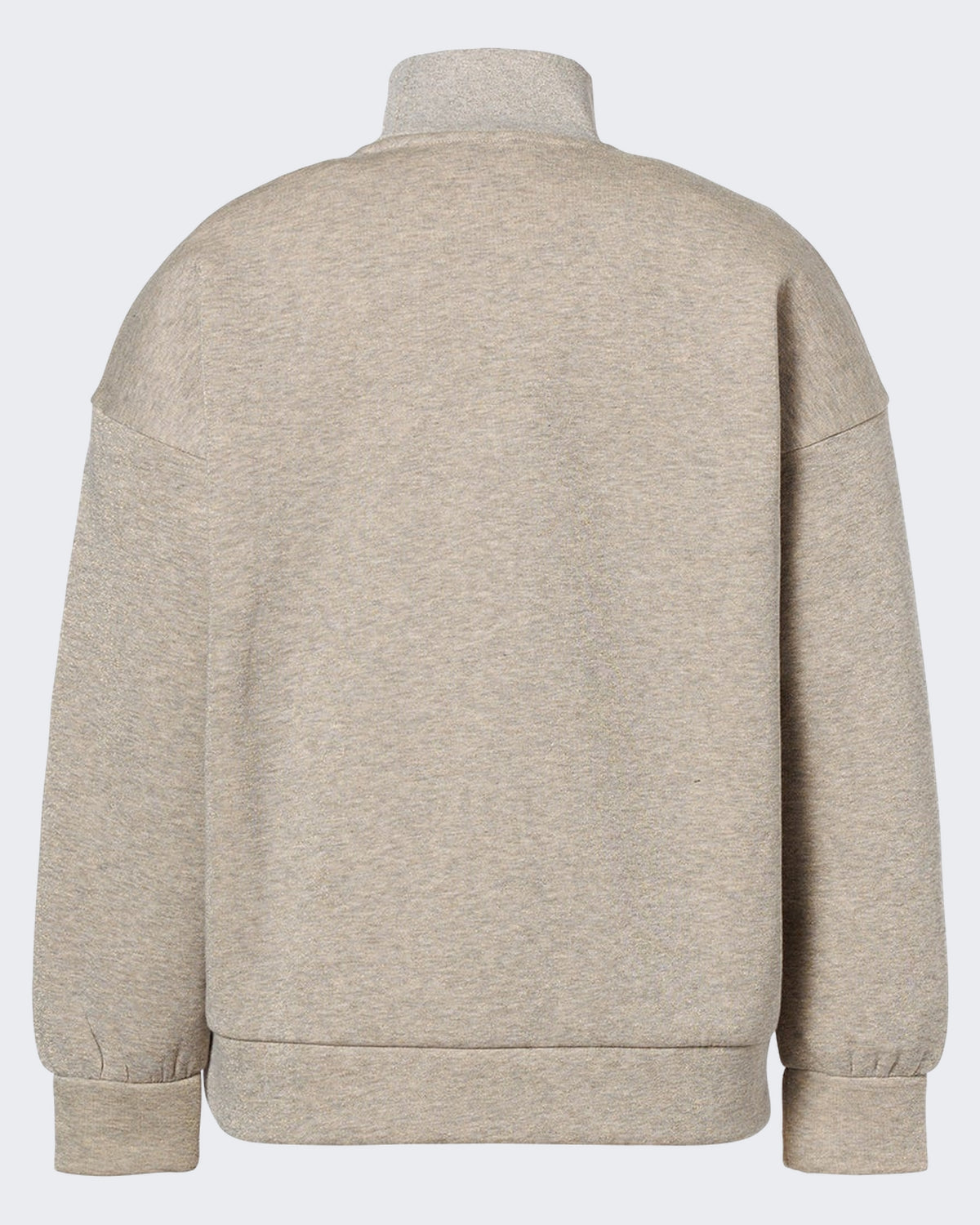 Damen Sweater met col lurex melange Silber