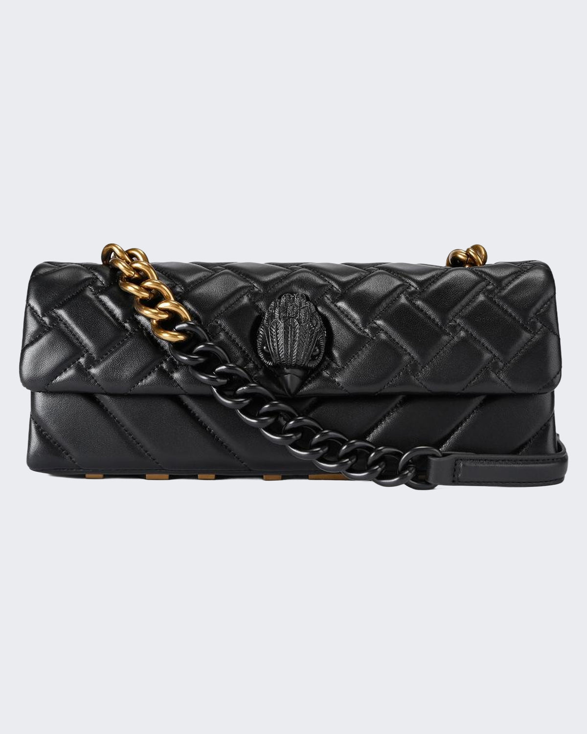 Damen 690-Kensington East West Kurt-Black-Leather Schwarz