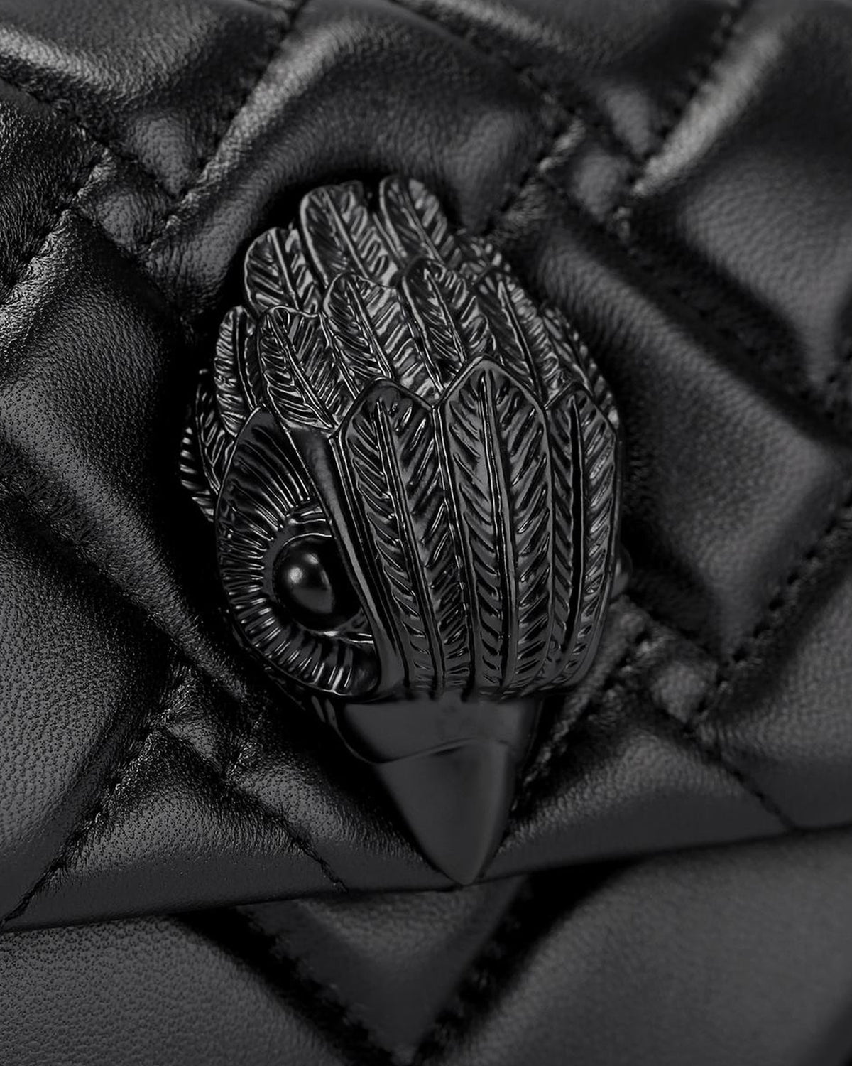Damen 690-Kensington East West Kurt-Black-Leather Schwarz