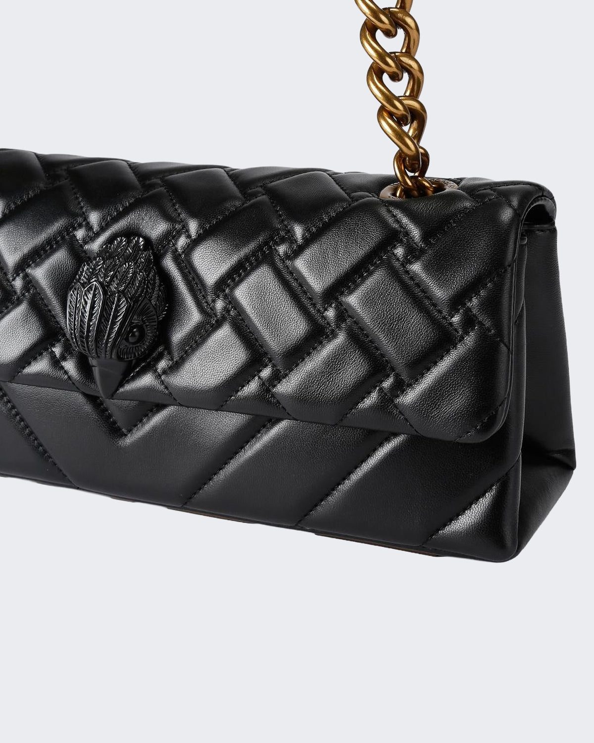 Damen 690-Kensington East West Kurt-Black-Leather Schwarz