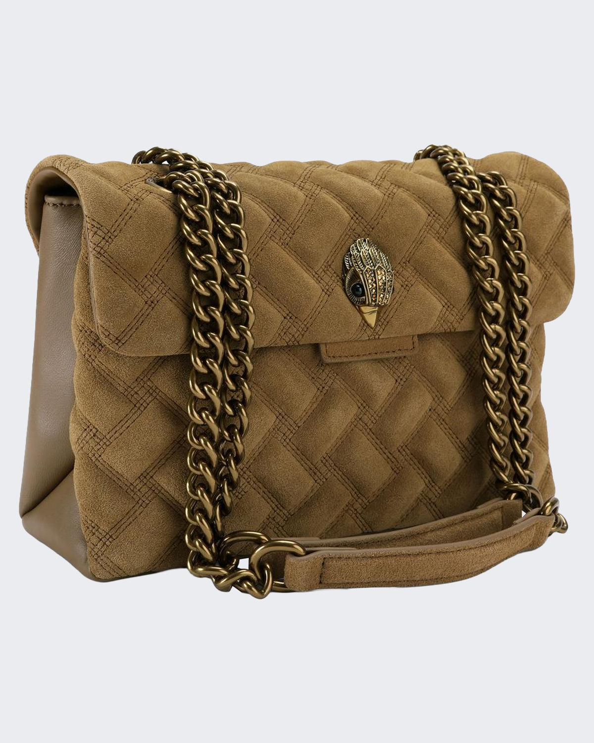 Damen 690-Leather Kensington Bag-Beige-Suede/Leather 33