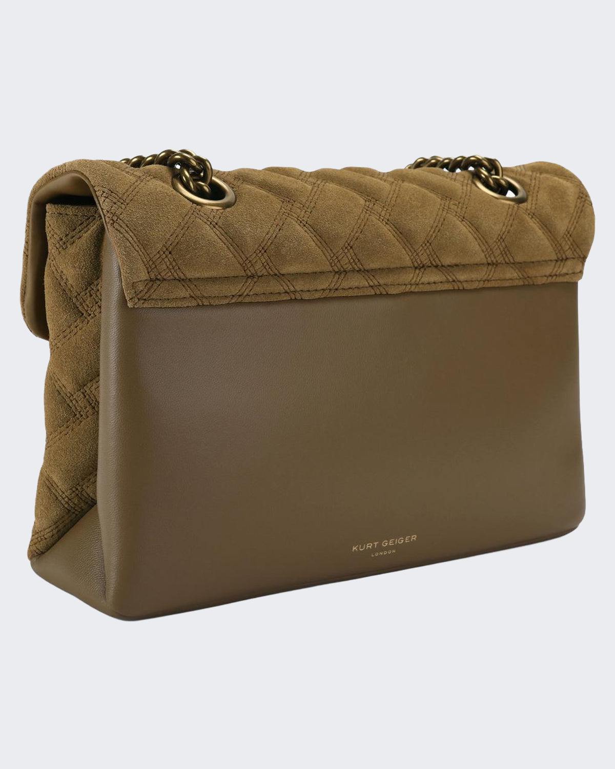 Damen 690-Leather Kensington Bag-Beige-Suede/Leather 33