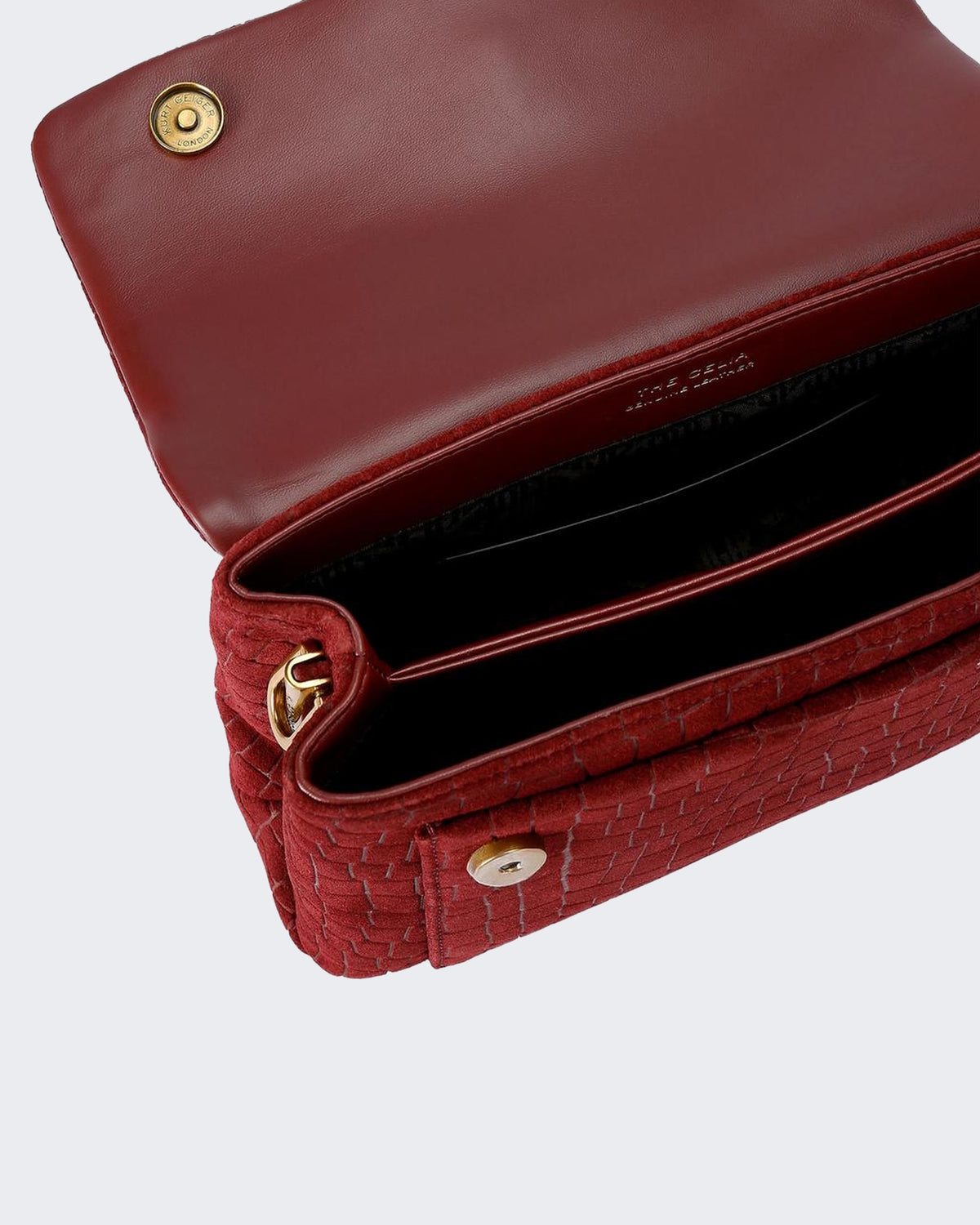 Dames 690-Celia Shoulder Bag-Rood-Suede/Croc Print 54