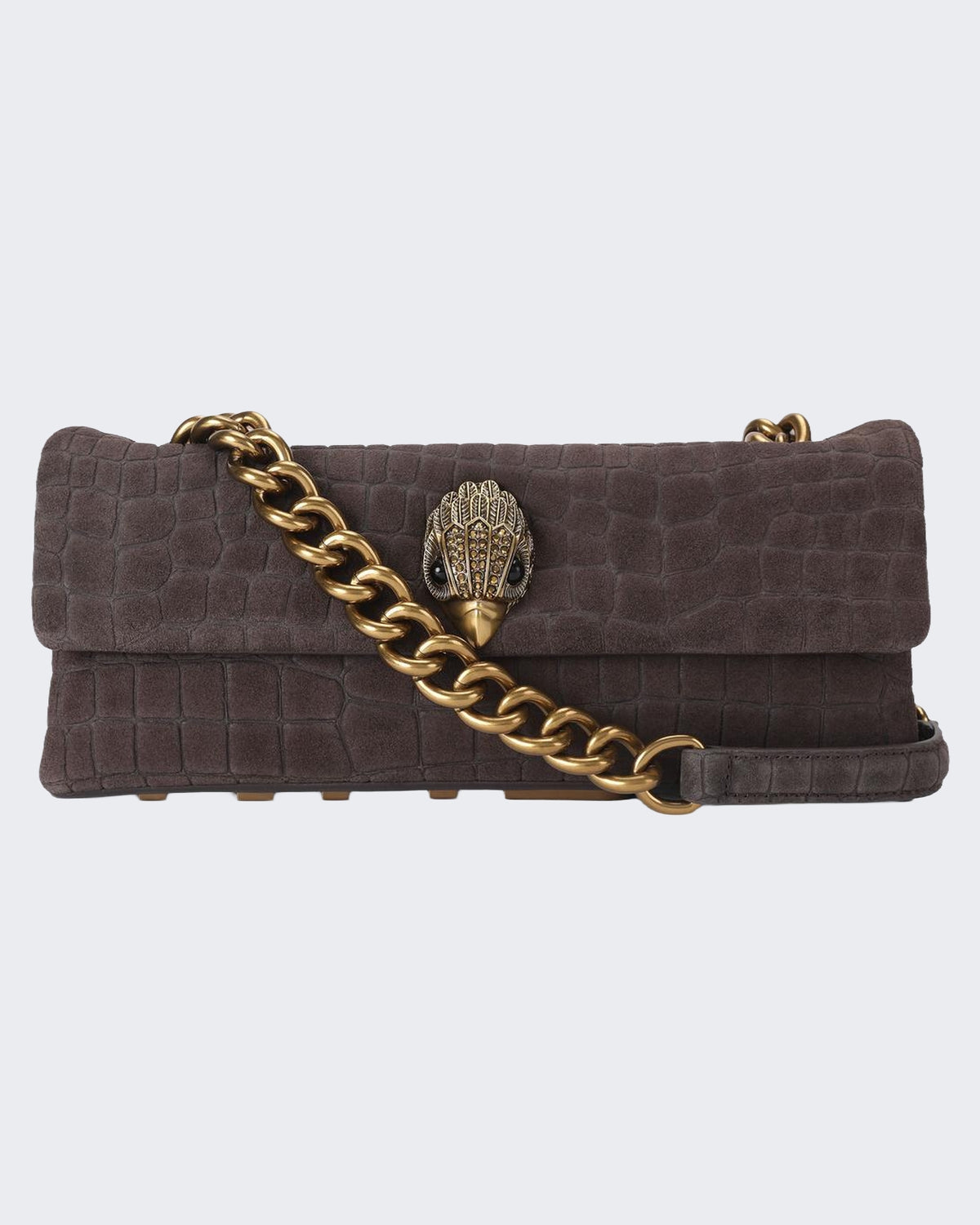 Dames 690-Kensington East West Kurt-Dk.Brn Com-Suede/Croc Print 35 Bruin