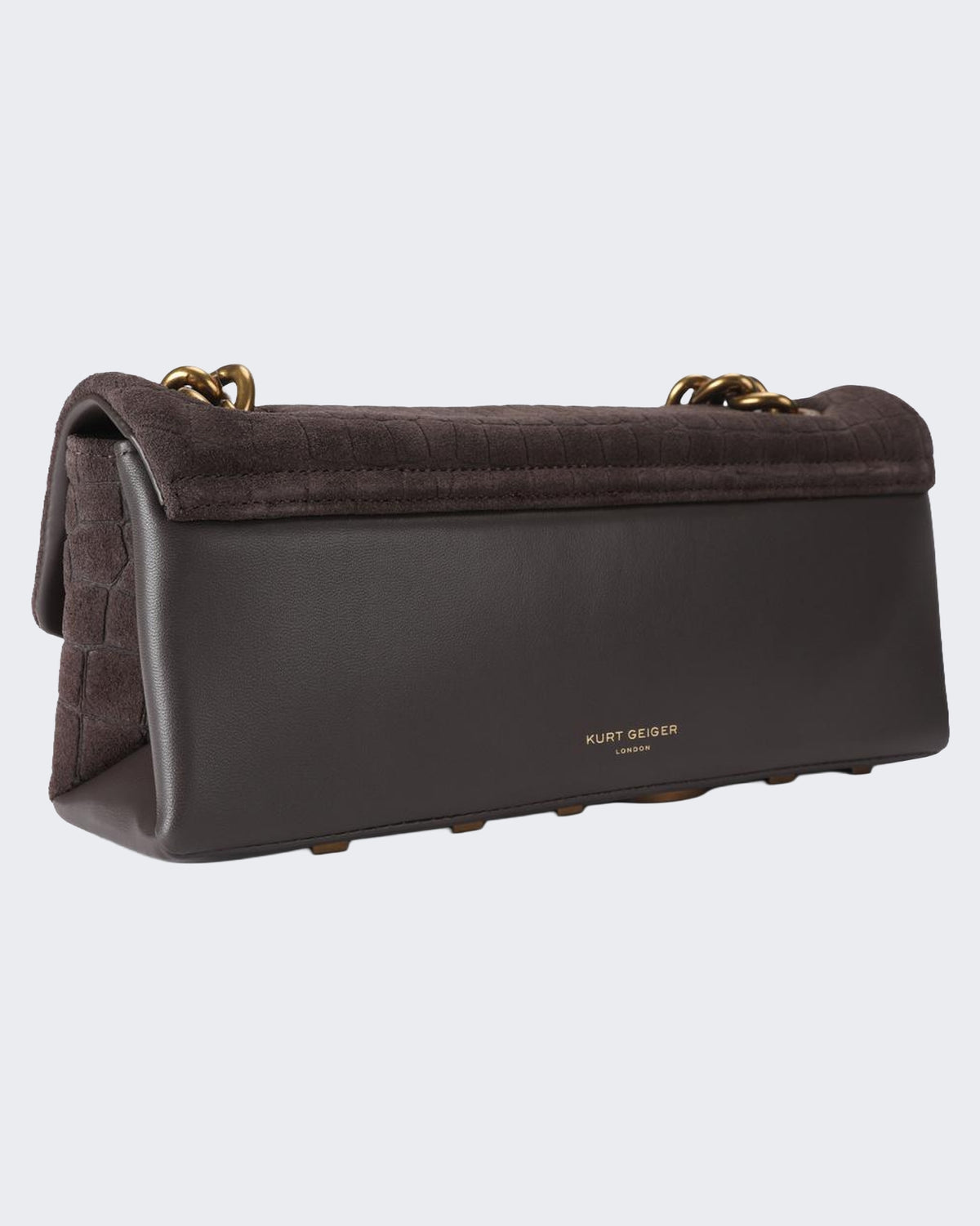 Dames 690-Kensington East West Kurt-Dk.Brn Com-Suede/Croc Print 35 Bruin