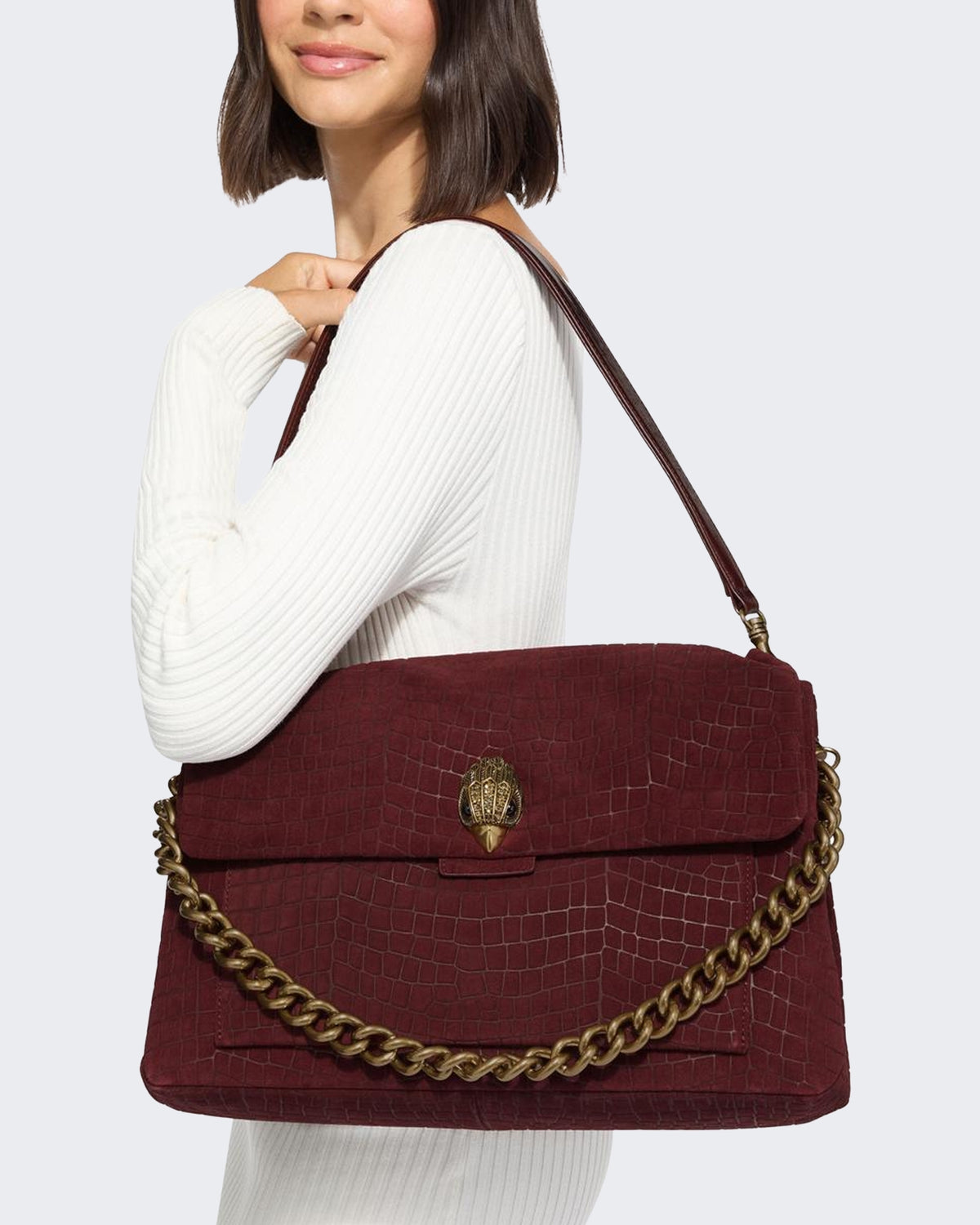 Dames 690-Celia Xl Shoulder Bag-Rood-Leather/Other 54