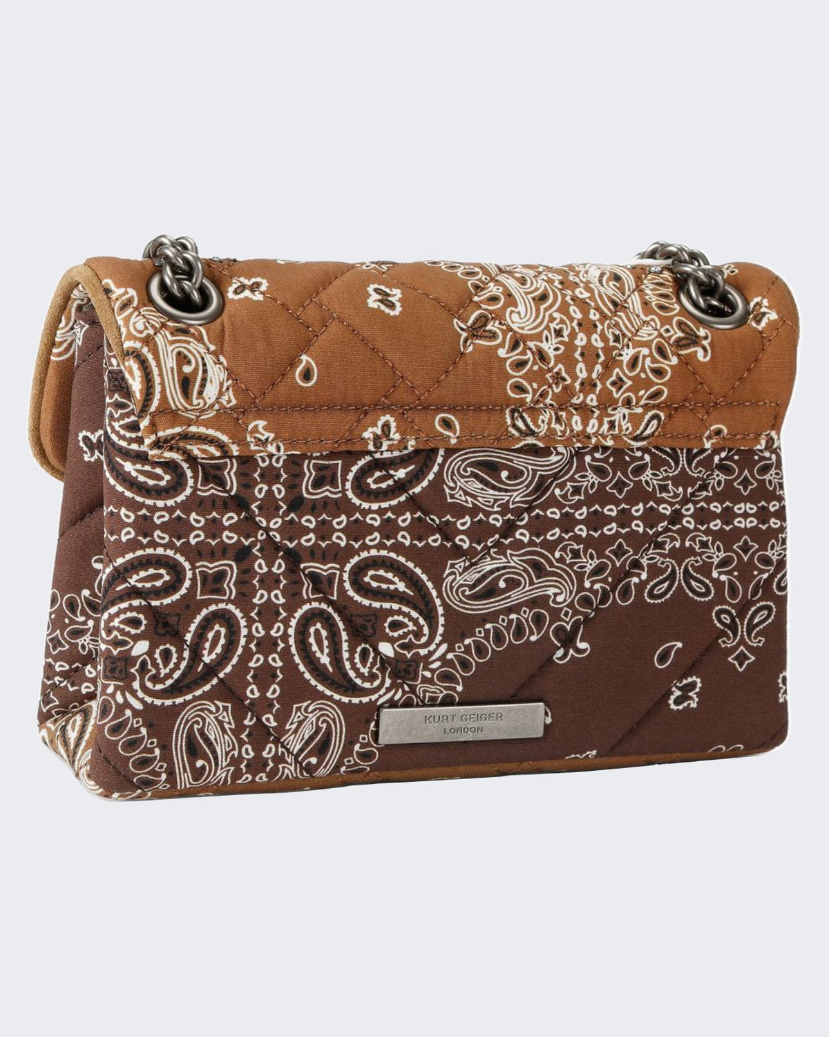 Dames 690-Mini Kensington Bag-Brown/Oth-Fabric/Other Print Bruin