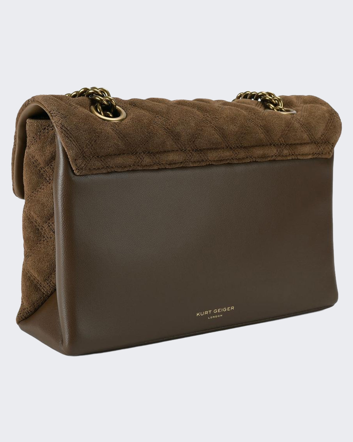 Damen 690-Leather Kensington Bag-Brown-Suede/Leather Braun