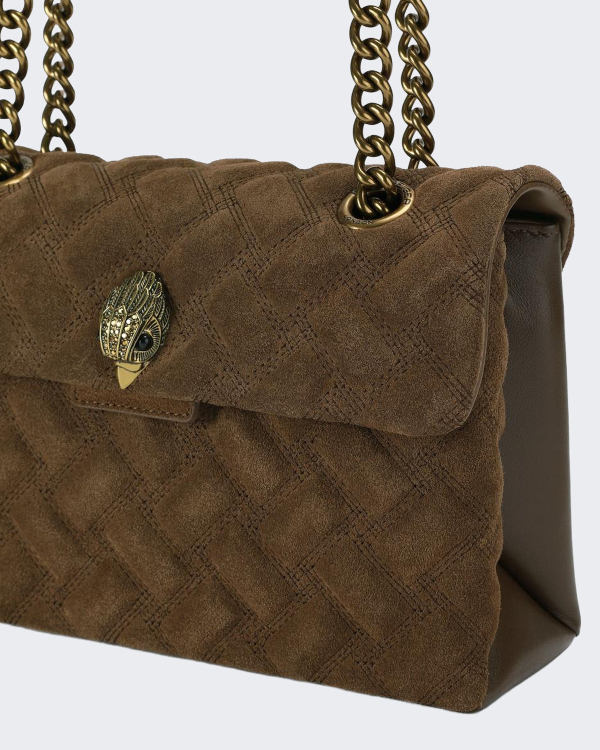 Damen 690-Leather Kensington Bag-Brown-Suede/Leather Braun