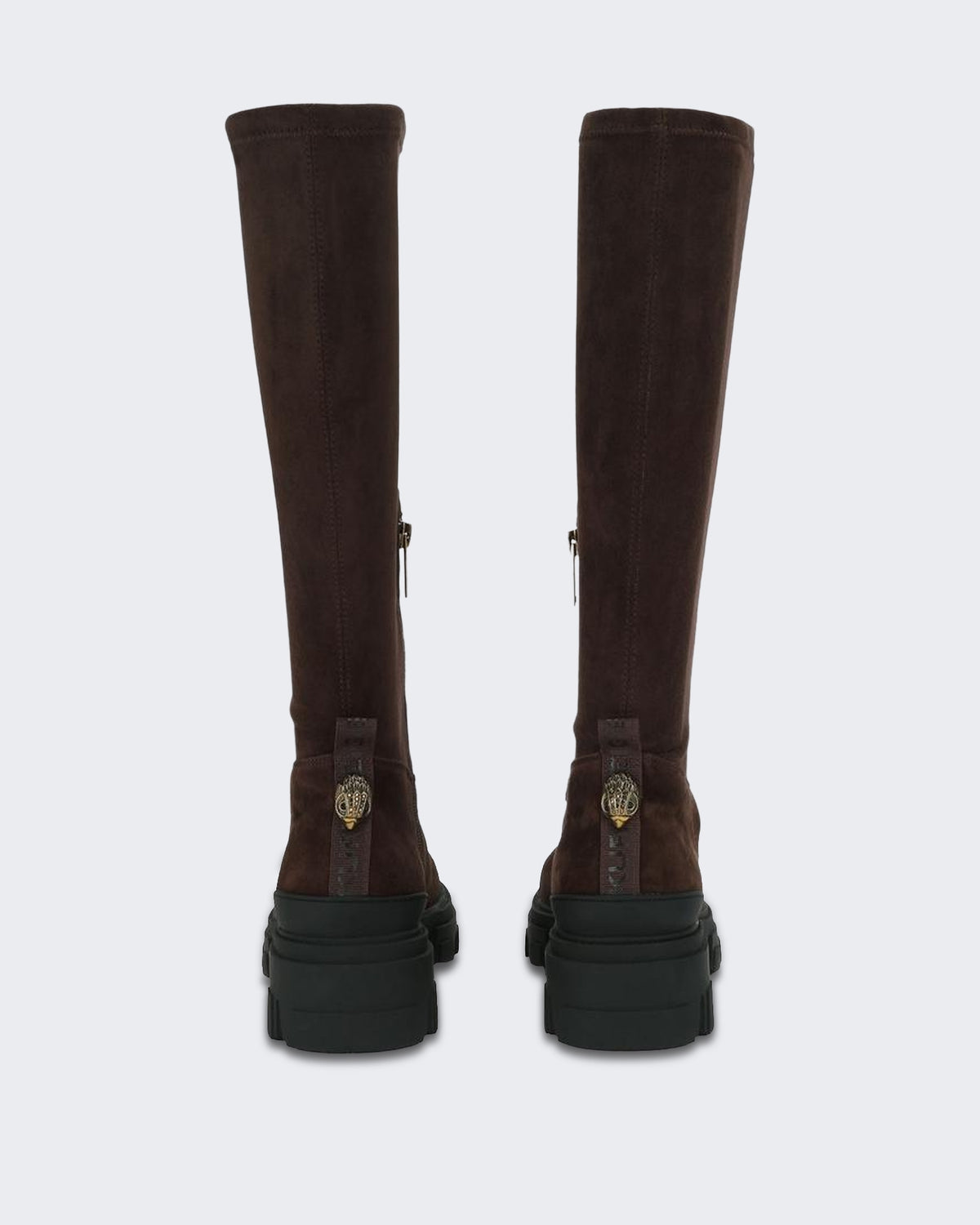 Dames 225-Stomp Sock Knee-Dark Brown-Suede/Other Bruin