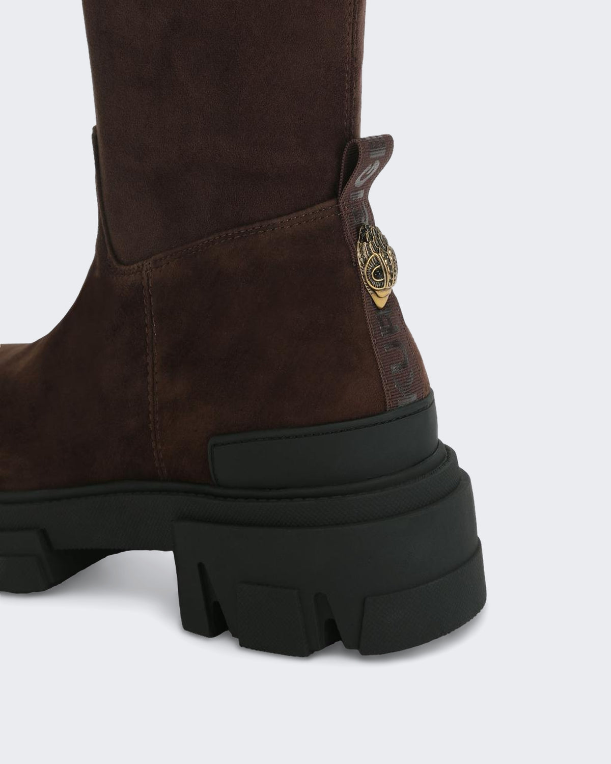 Dames 225-Stomp Sock Knee-Dark Brown-Suede/Other Bruin