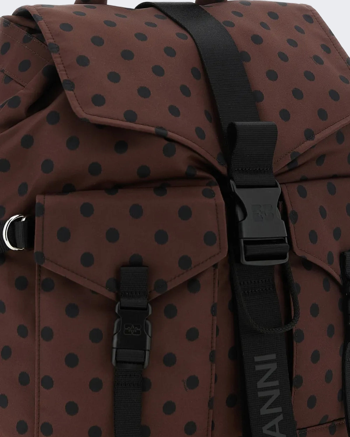 Damen Re-Tech nylon rugzak met print Braun