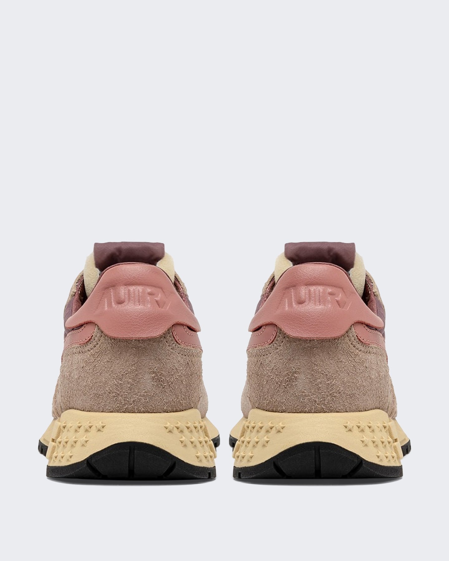 Dames Reelwind Low sneakers suède met netdetail Beige