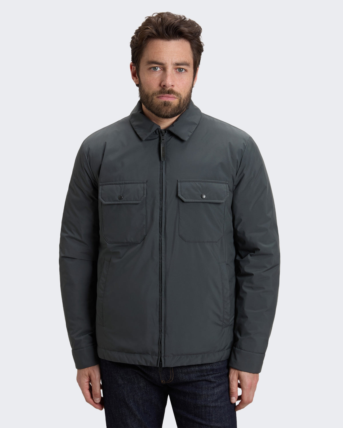 Herren Cloud overshirt met opzakken Grau