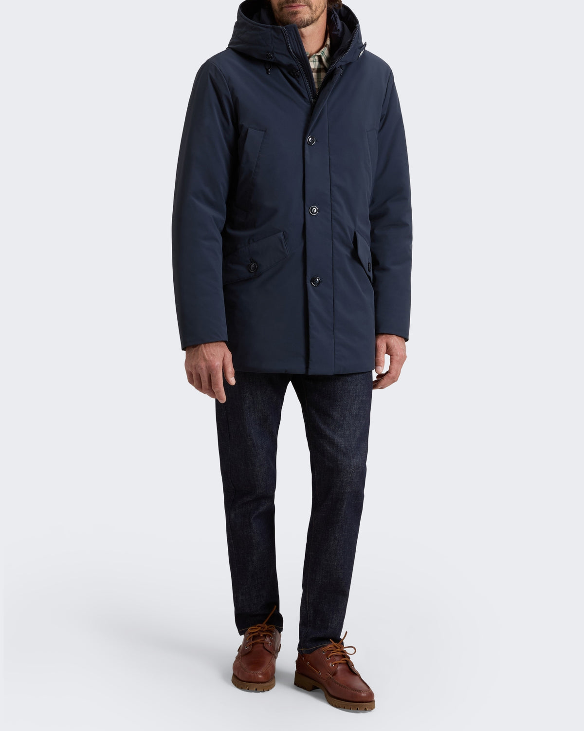 Herren Stretch parka Blau