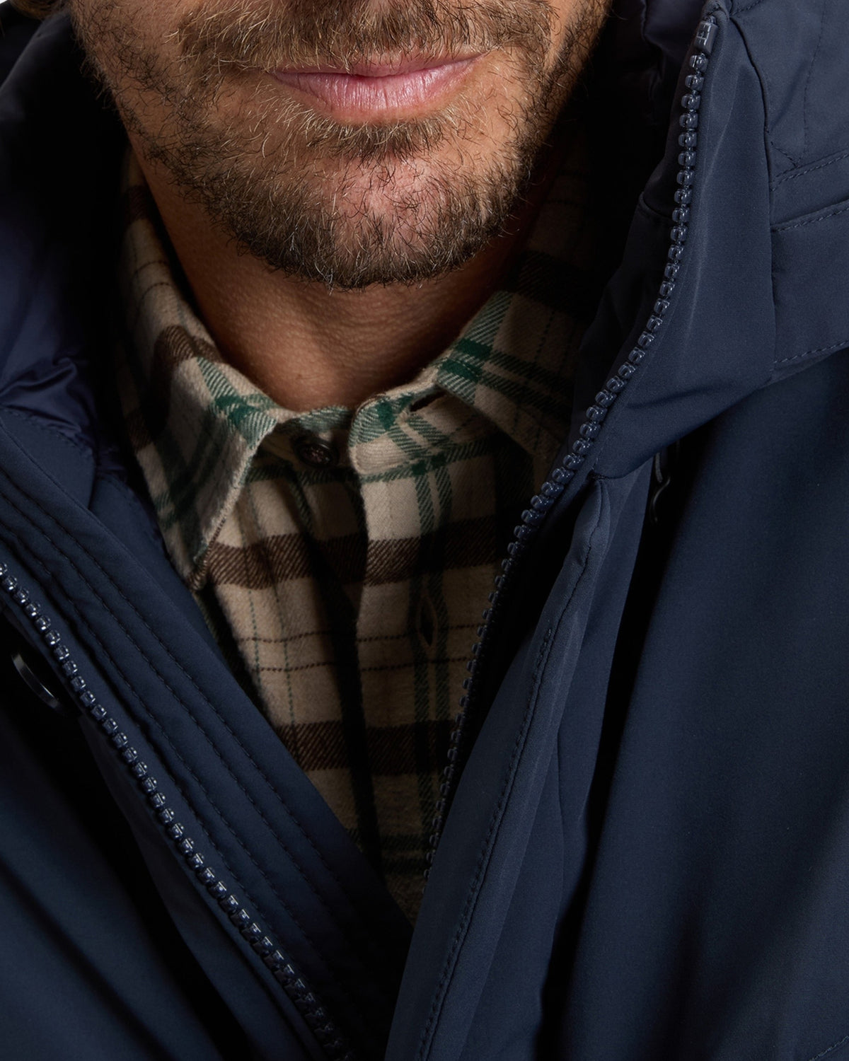 Herren Stretch parka Blau