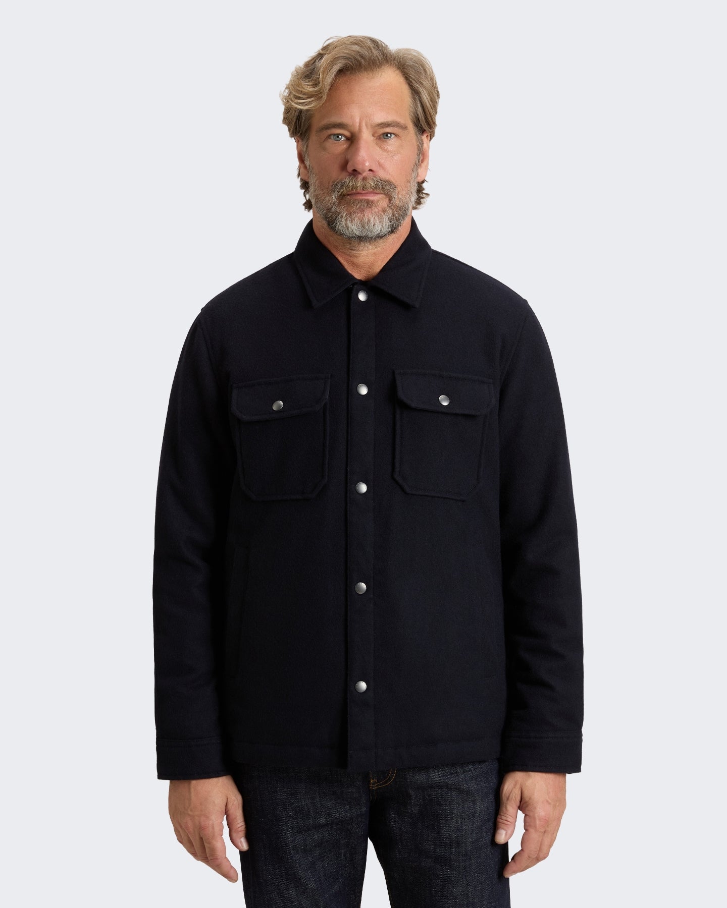 Heren Wool Alaskan shirt jacket Blauw