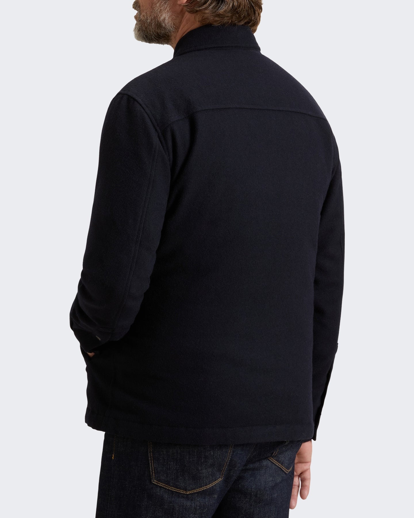 Heren Wool Alaskan shirt jacket Blauw