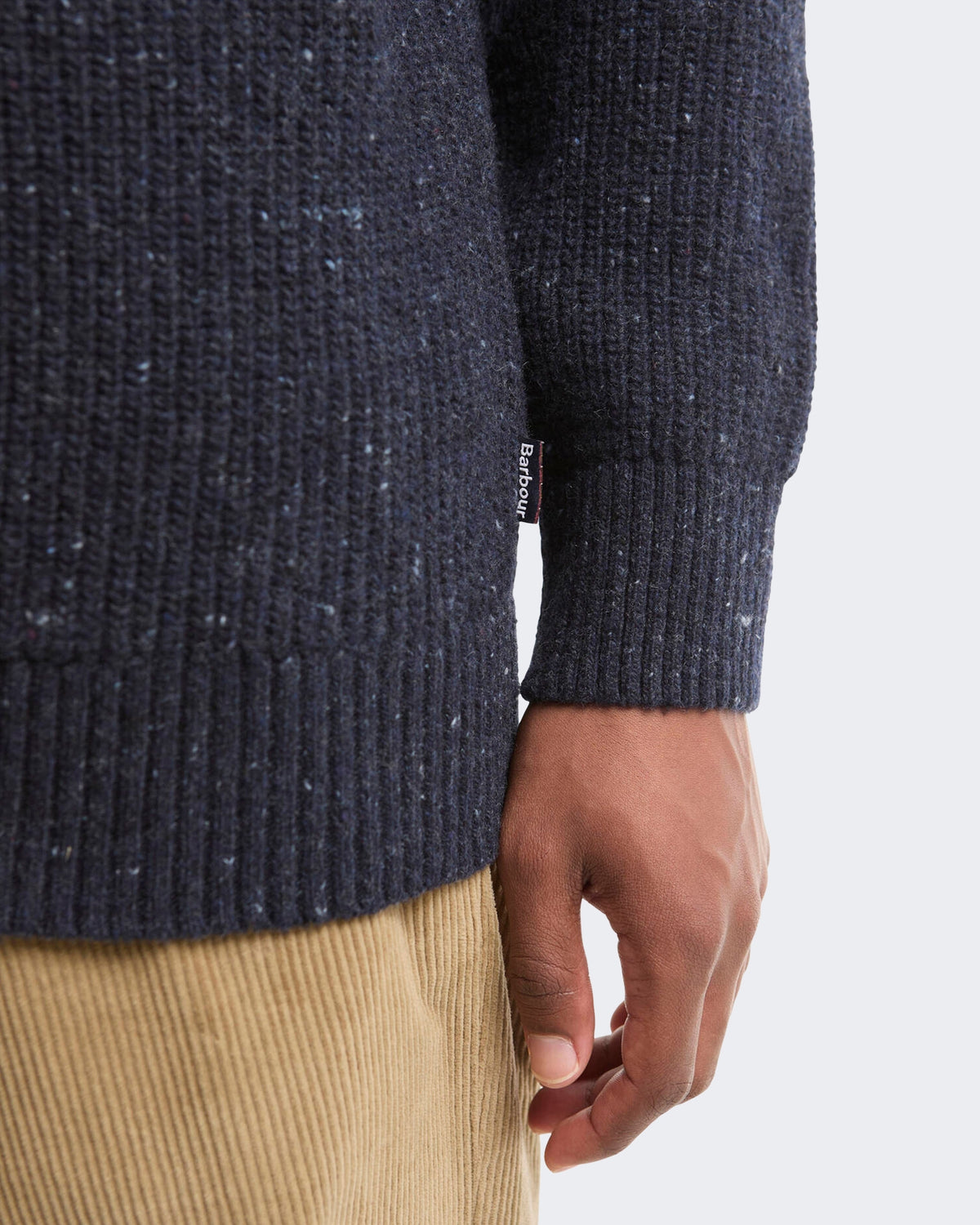 Herren Essentials gemêleerde Pullover met halve rits Blau