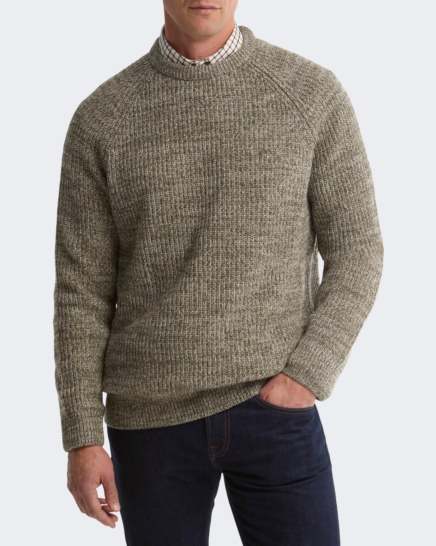 Herren Horseford Pullover met ronde hals Grün