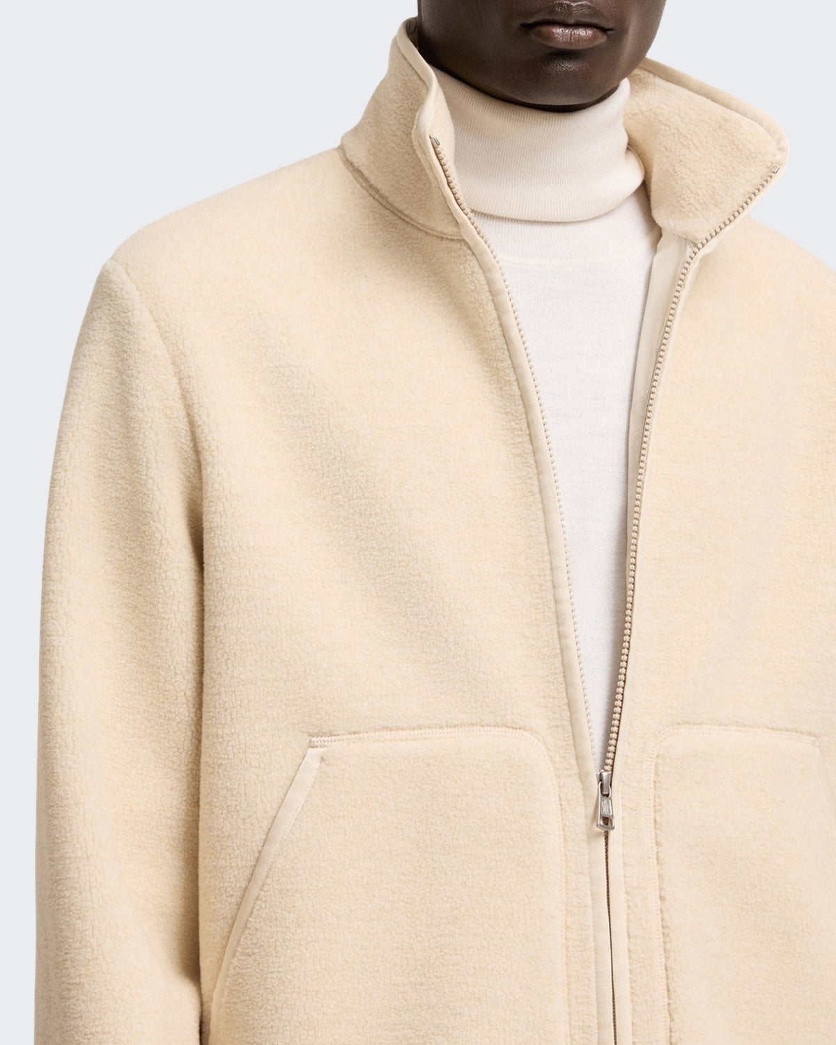 Heren Zip-up cardigan Beige