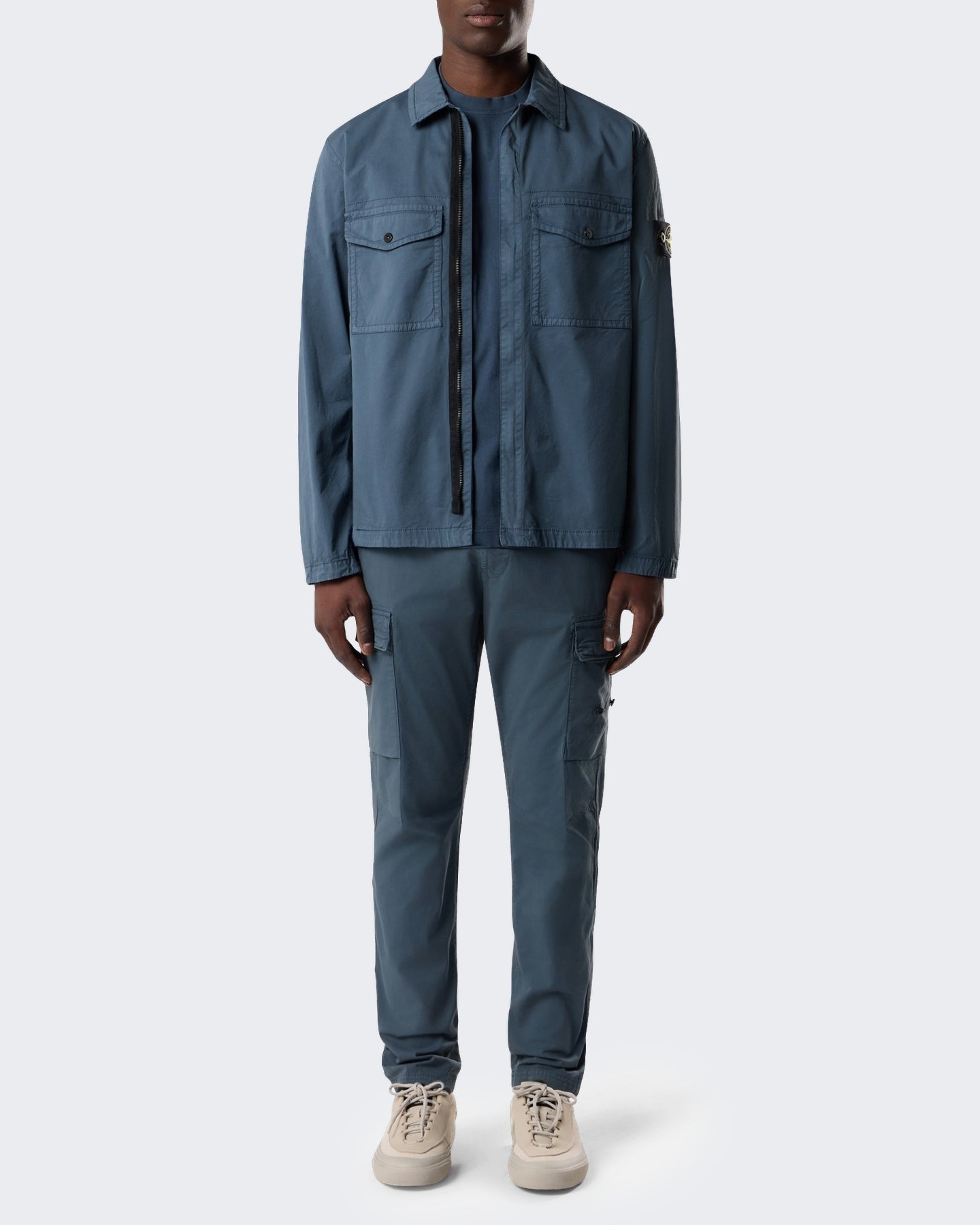 Heren Overhemd slate blue Blauw